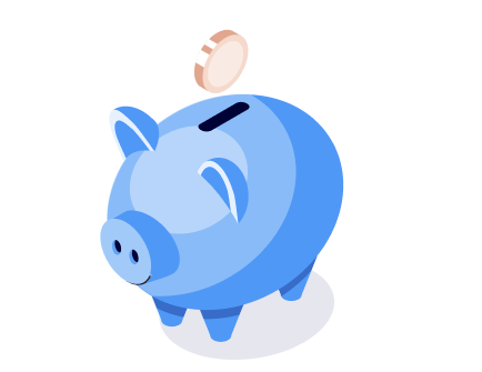 Piggy bank transparent