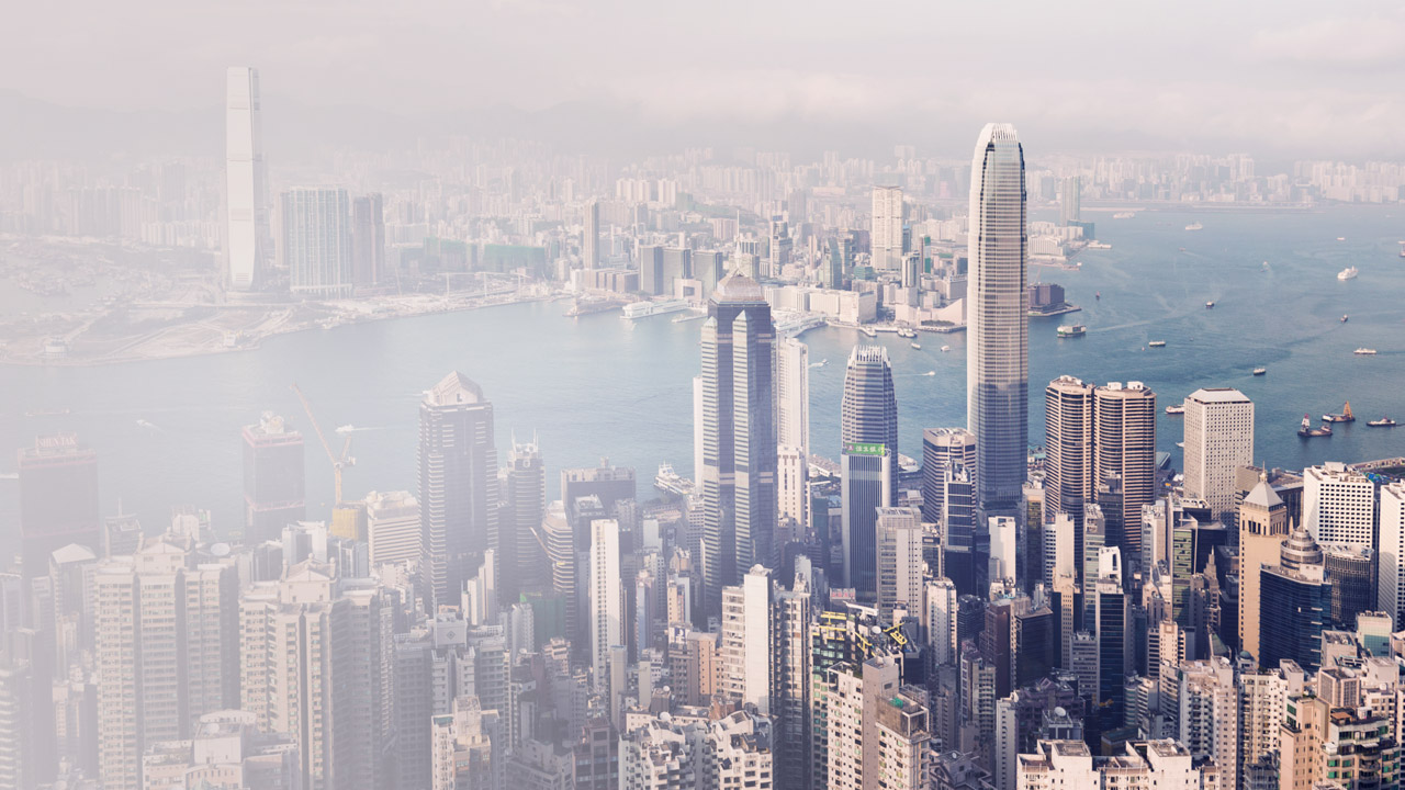 Landscape image in the big city