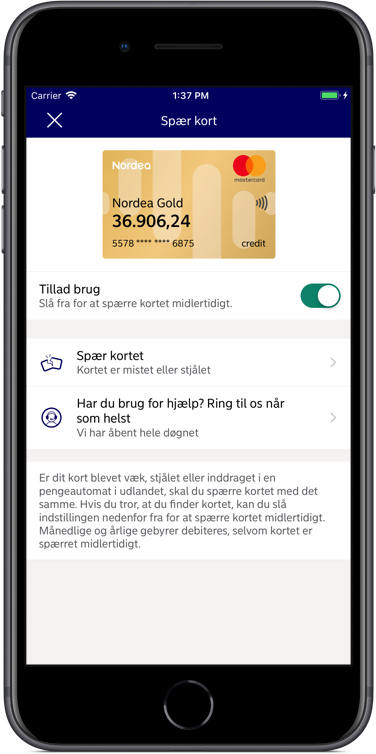 nordea spær kort nordea spær kort