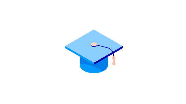 Student graduation hat icon - 640x360