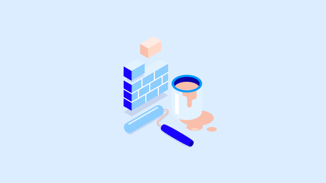 Brick wall bucket paint icon cloud blue 640x360