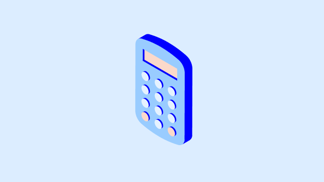 Calculator icon cloud blue 640x360
