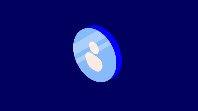 Coin profile icon dark blue - 640x360