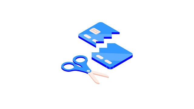 Cards close scissors - 640x360
